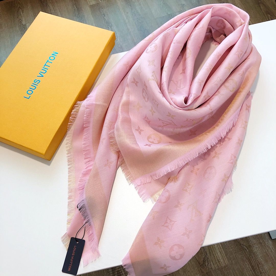 Classic printed silk and wool scarf