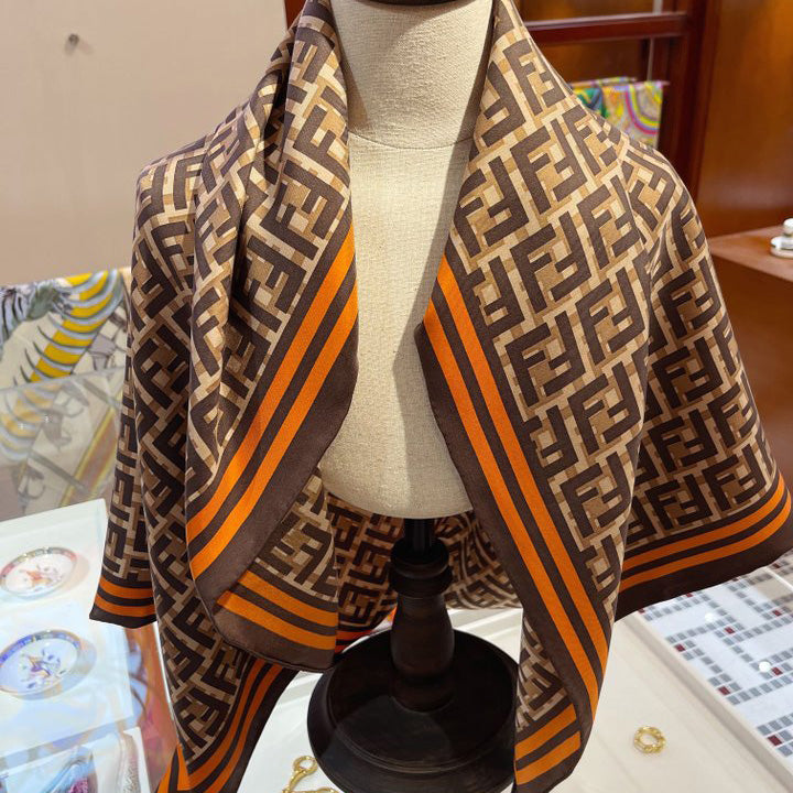 Letter Square Scarf
