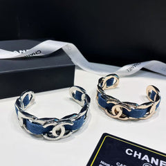 Denim Metal Cuff Bracelet