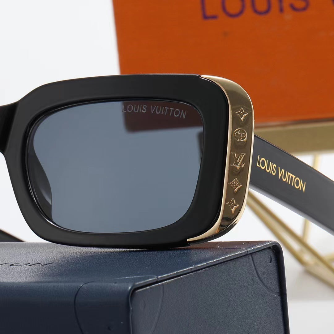 Cat-Eye Metal Square Frame Sunglasses