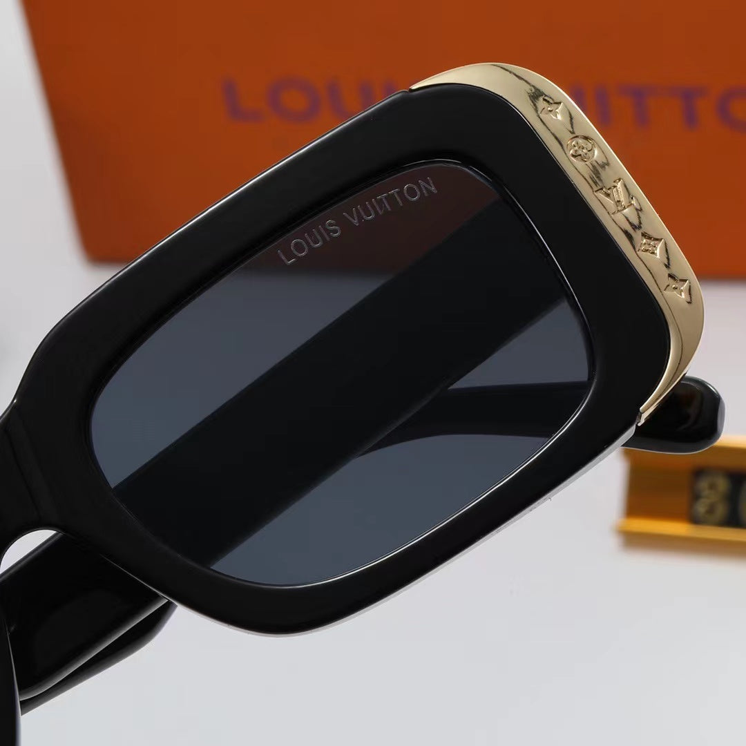 Cat-Eye Metal Square Frame Sunglasses