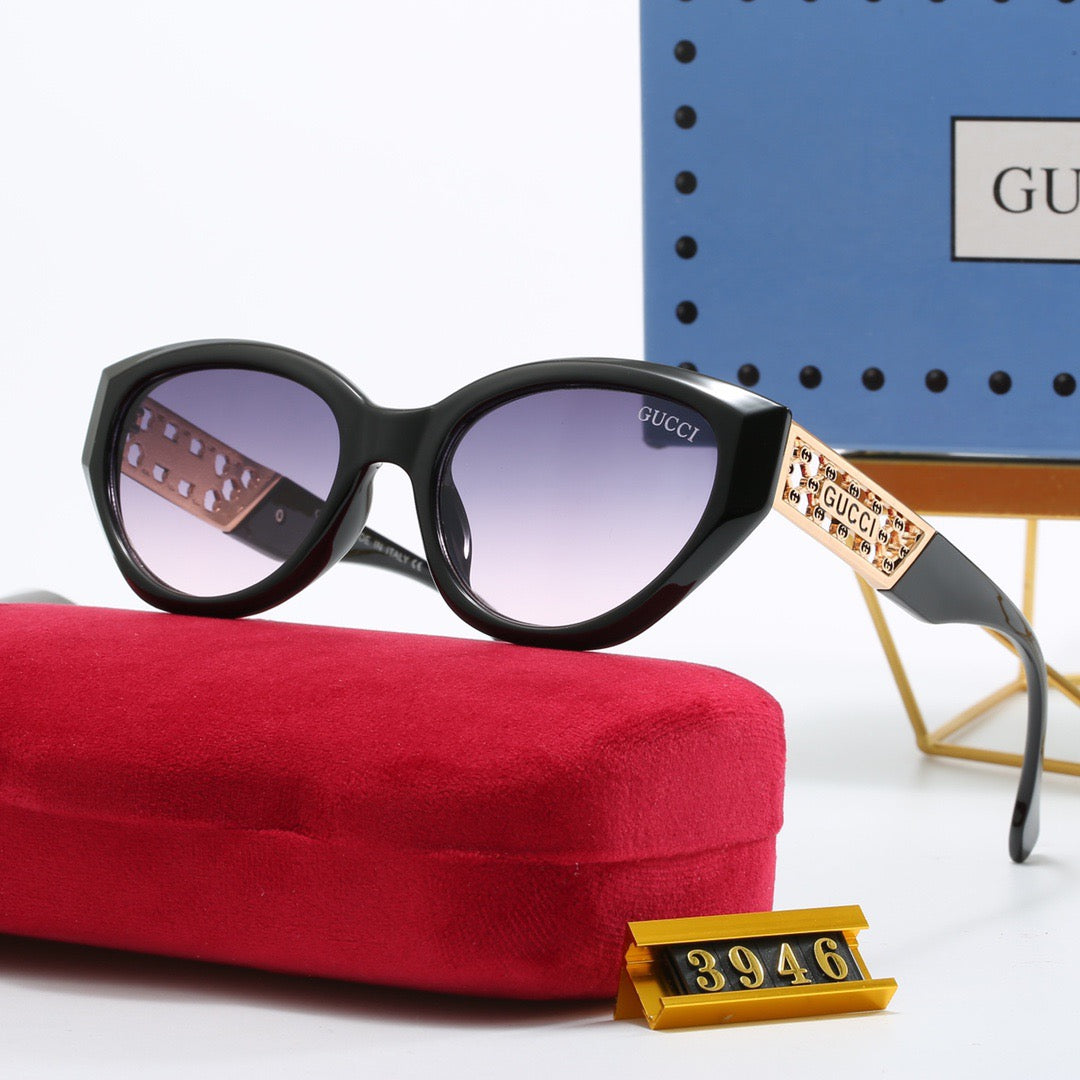 Cat-Eye Hollow Temple Sunglasses