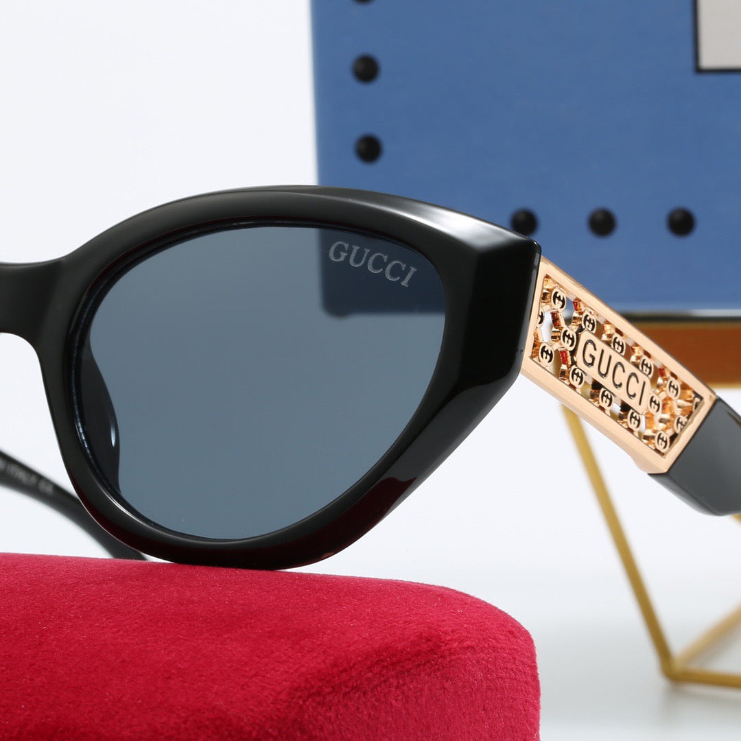 Cat-Eye Hollow Temple Sunglasses