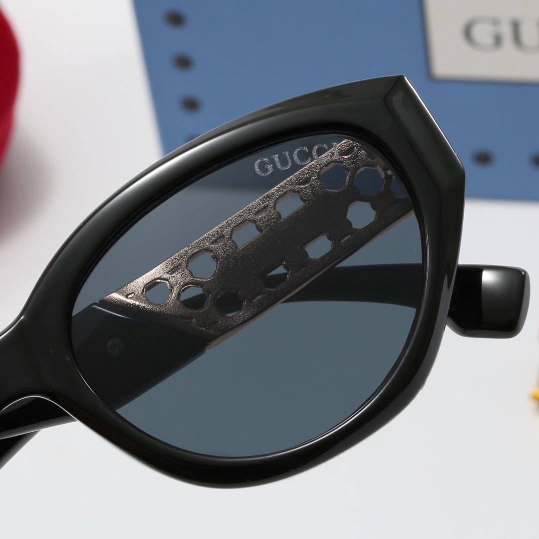 Cat-Eye Hollow Temple Sunglasses