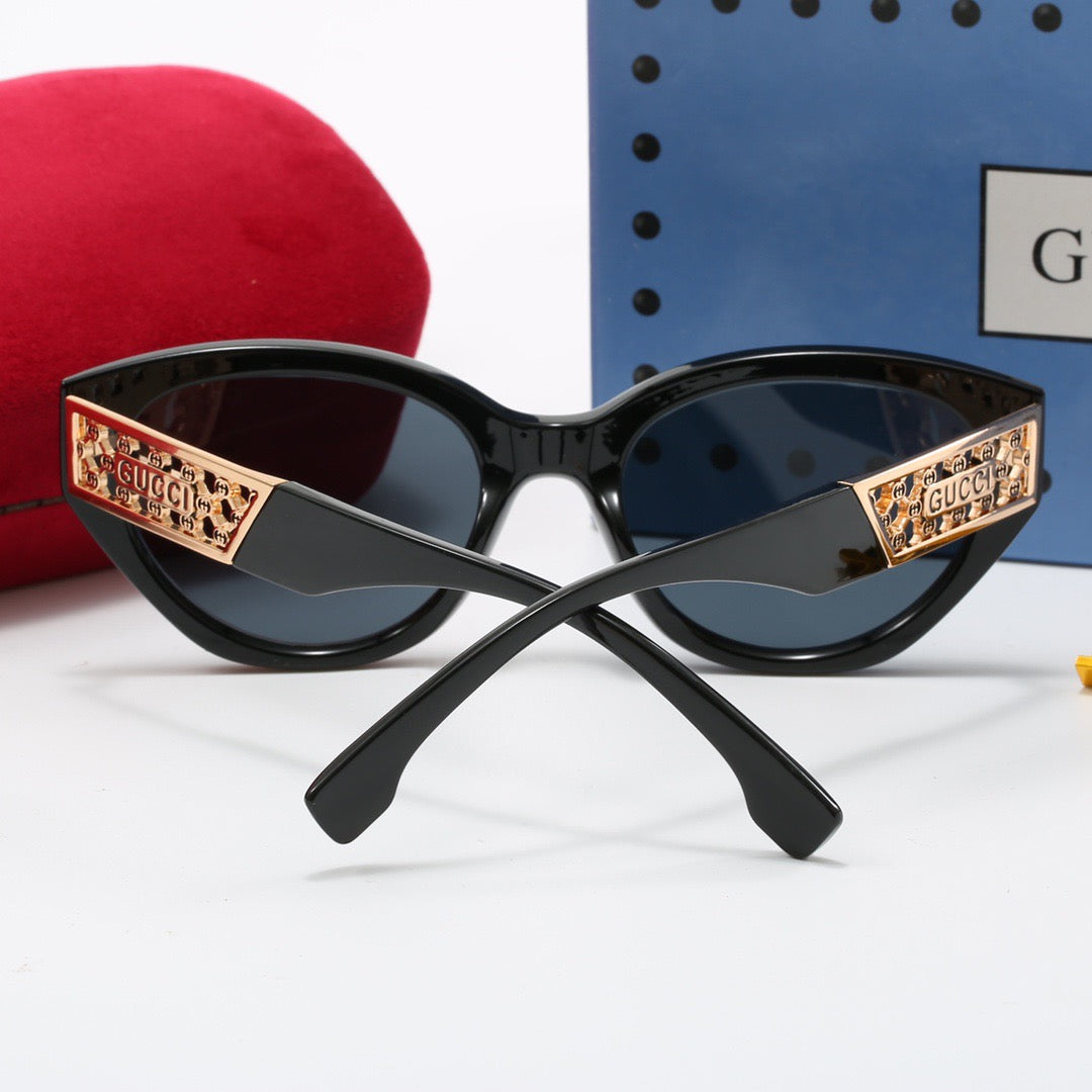 Cat-Eye Hollow Temple Sunglasses