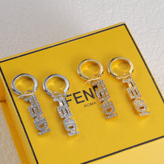 Fashion Diamond Letter Earrings