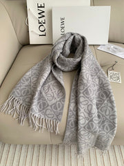 Printed tassel scarf