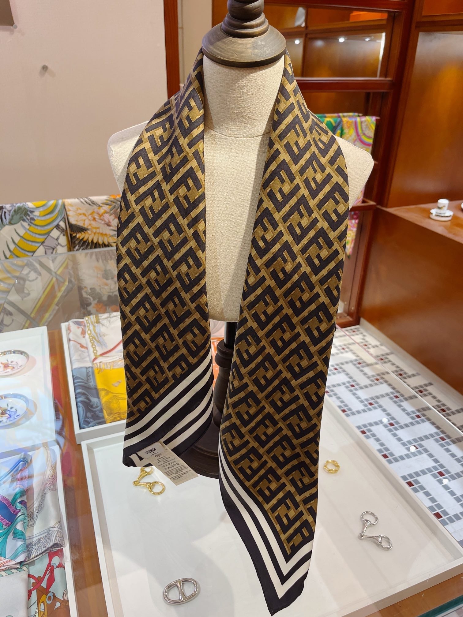 Letter Square Scarf