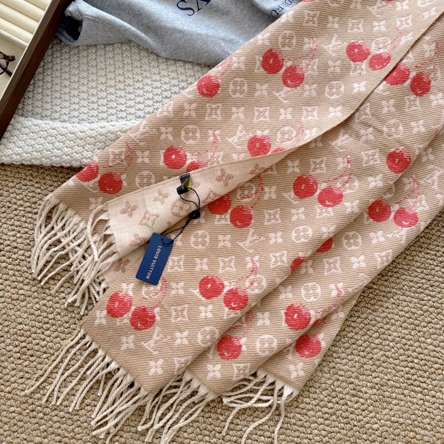 Cherry Embossed Scarf