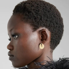 Metal round earrings