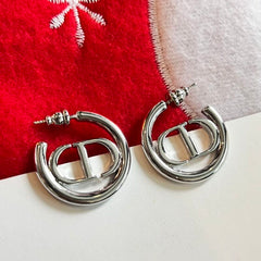 Letter Hoop Earrings