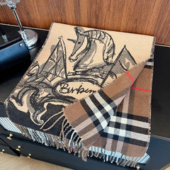 Vintage horse pattern scarf