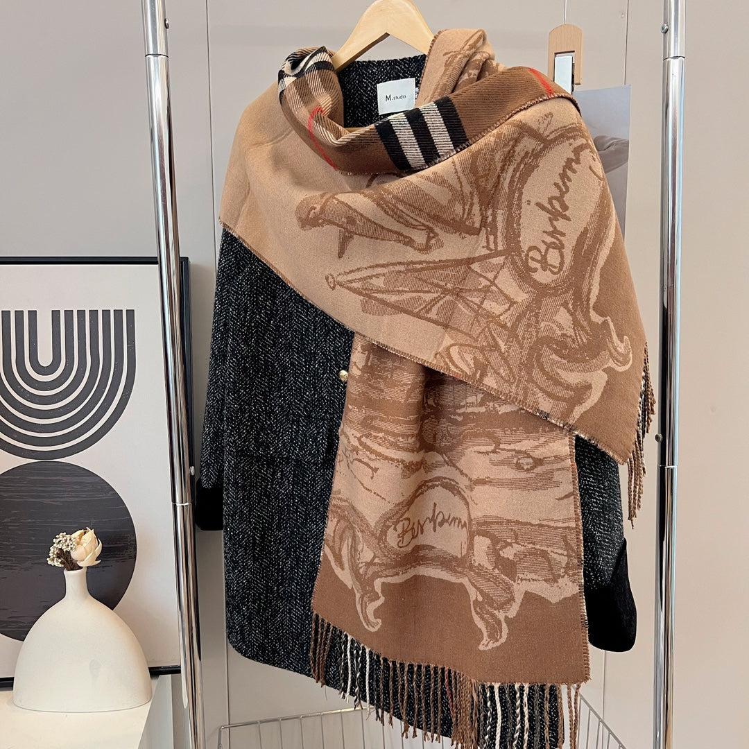 Vintage horse pattern scarf