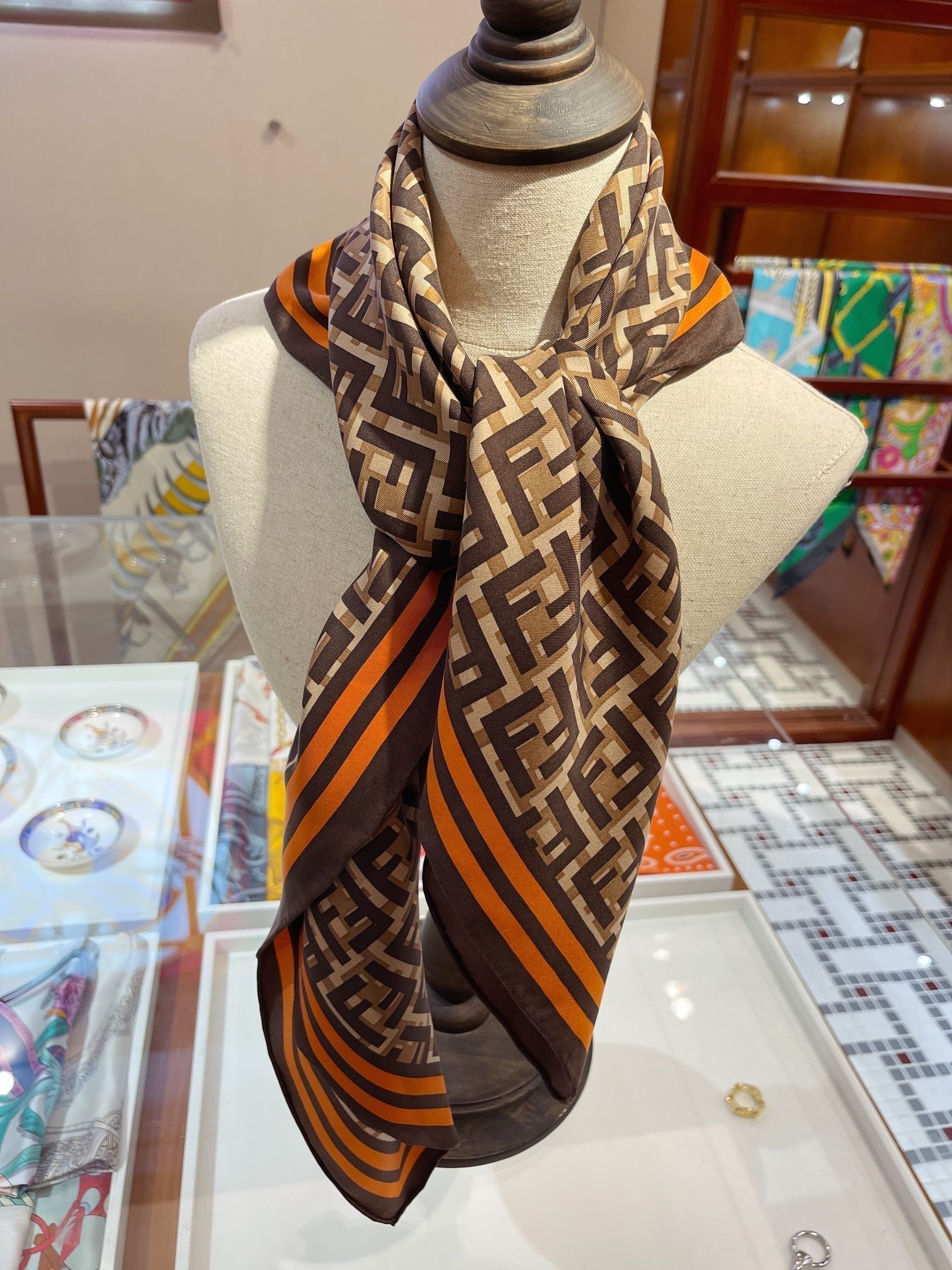 Letter Square Scarf