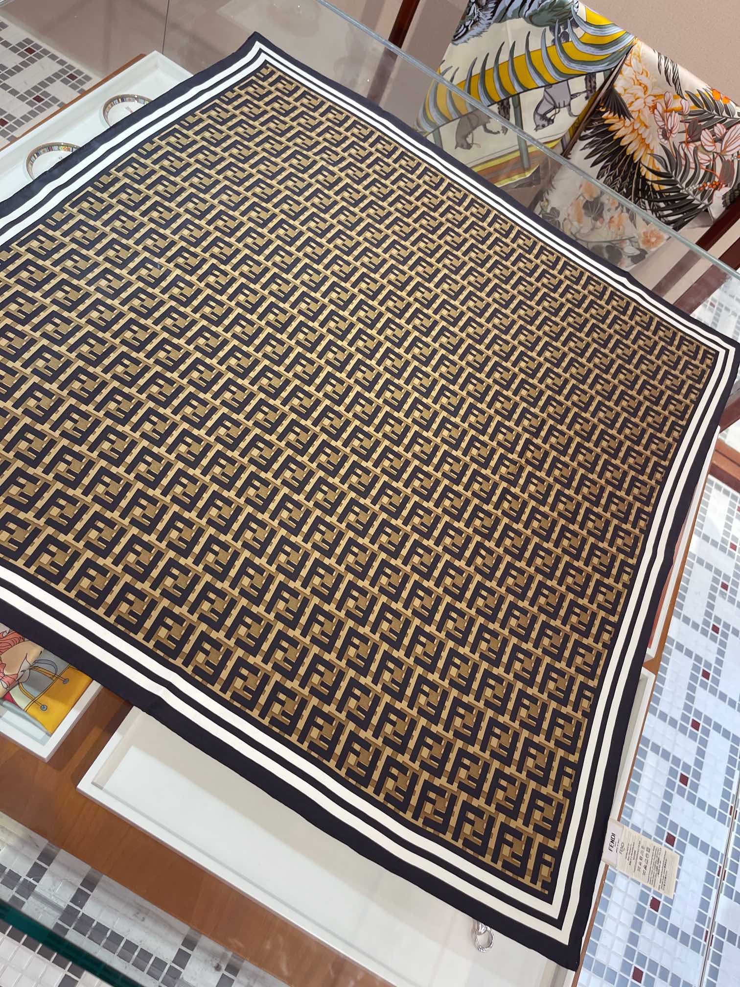 Letter Square Scarf