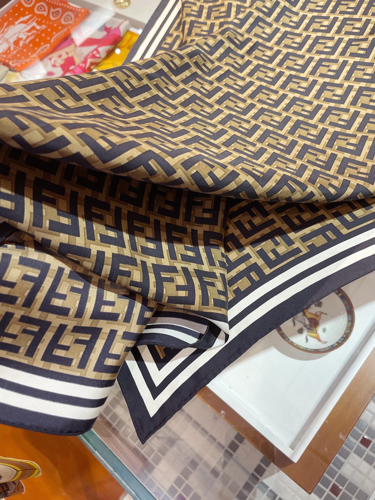 Letter Square Scarf