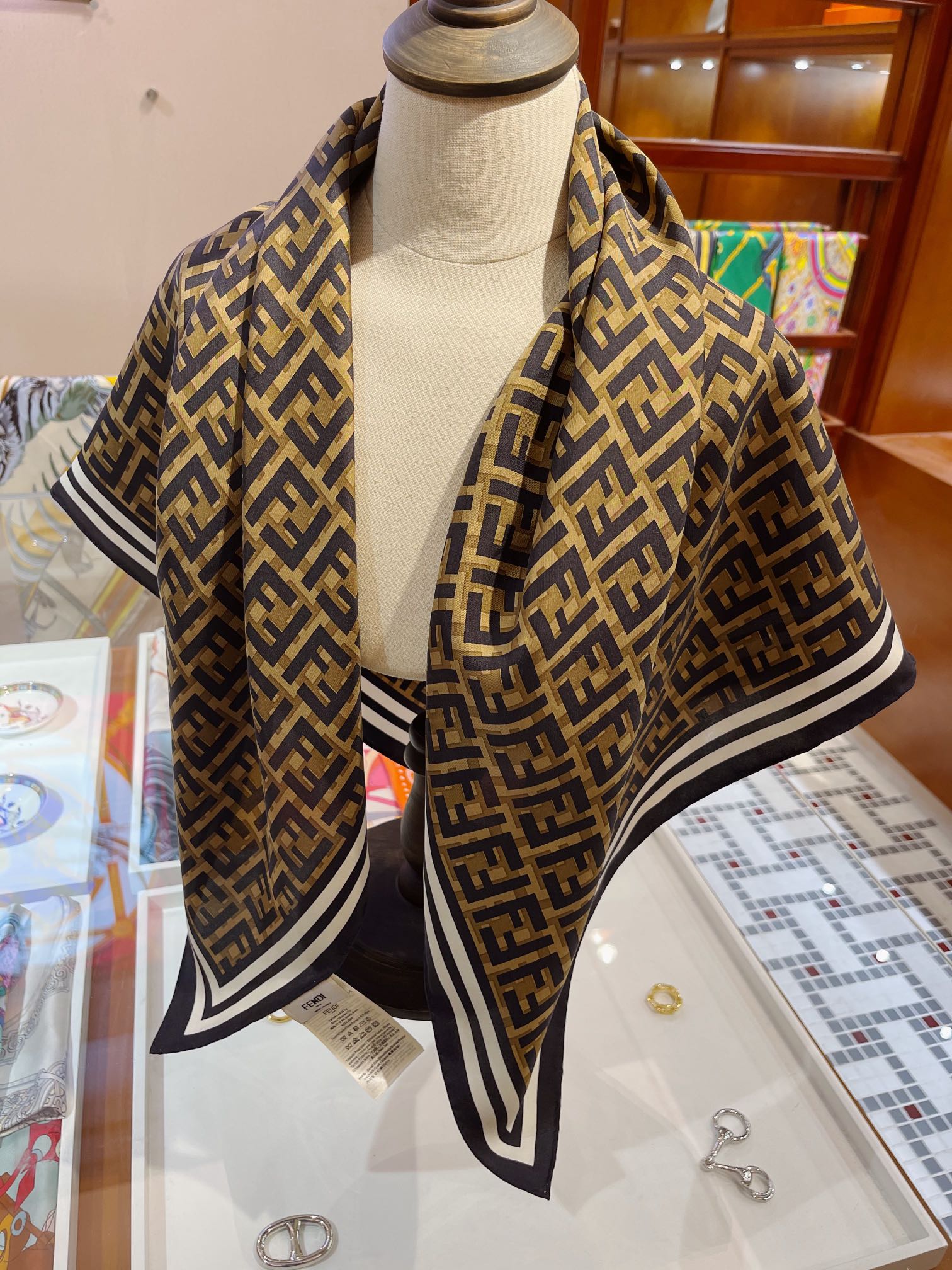 Letter Square Scarf