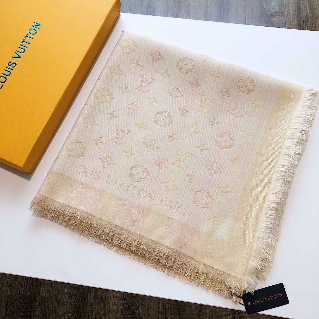 Classic printed silk and wool scarf