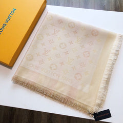 Classic printed silk and wool scarf
