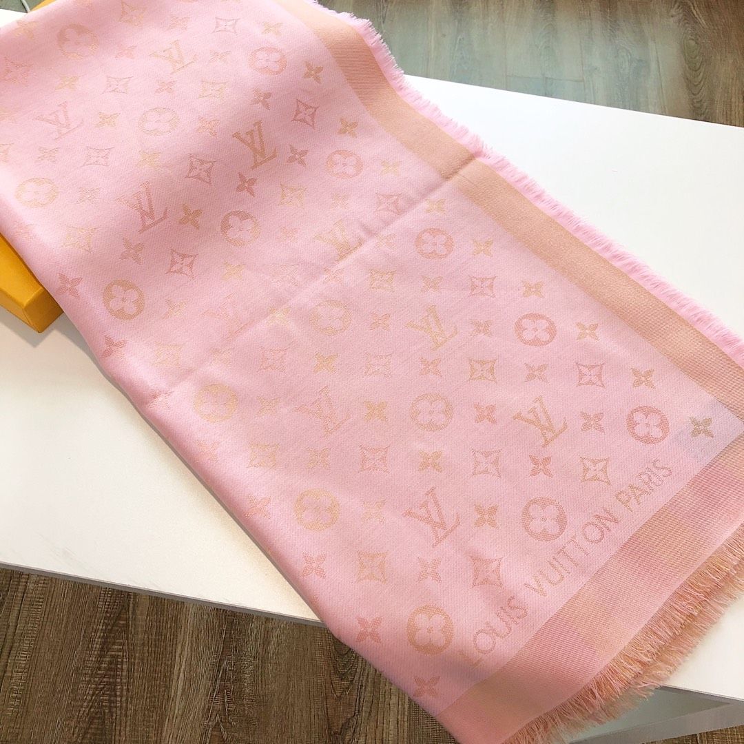 Classic printed silk and wool scarf