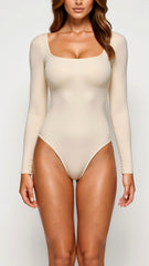 Long Sleeve Thong Bodysuit