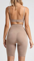 Seamless High-Waisted Above the Knee Shorts