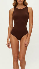Round Neck Thong Bodysuit