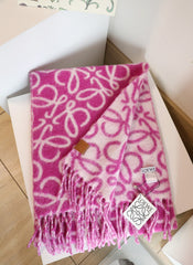 Printed wool and mohair scarf