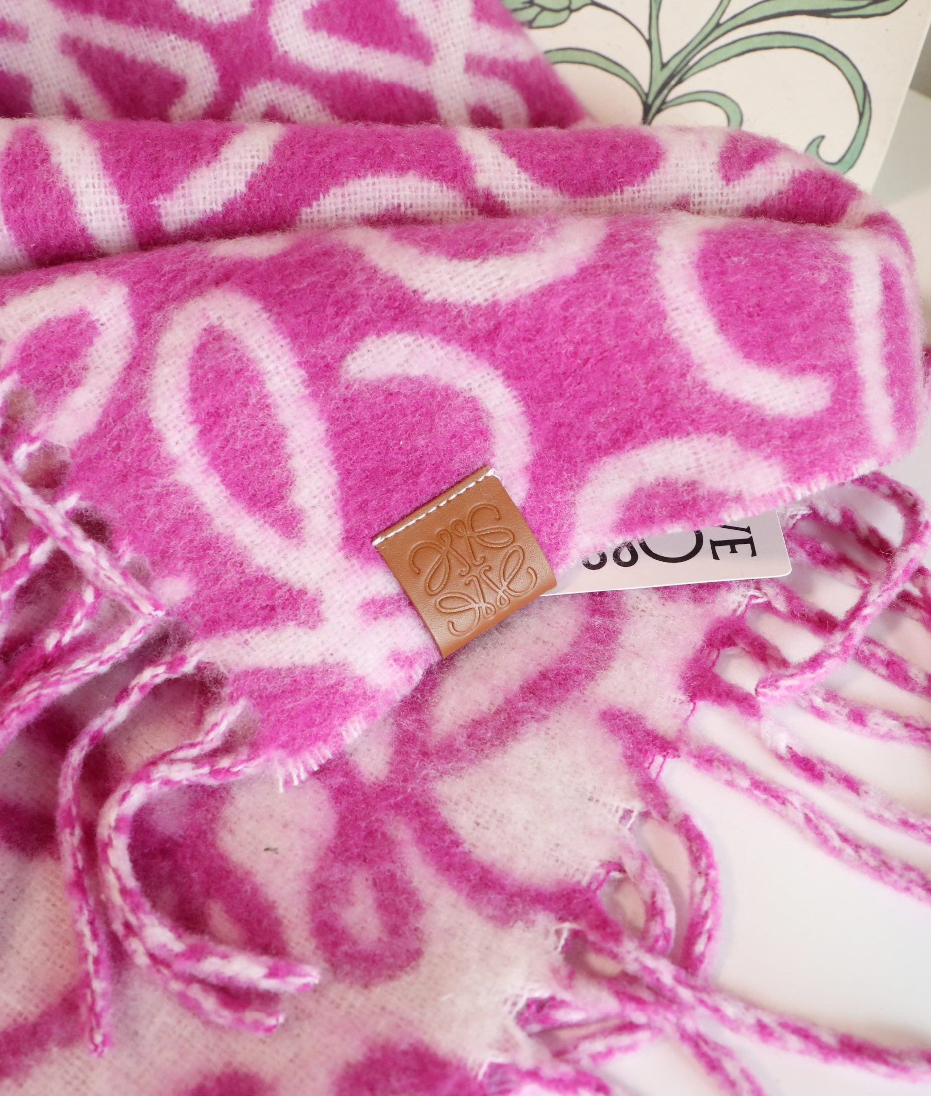 Printed wool and mohair scarf