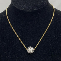 Elegant Diamond Ball Necklace