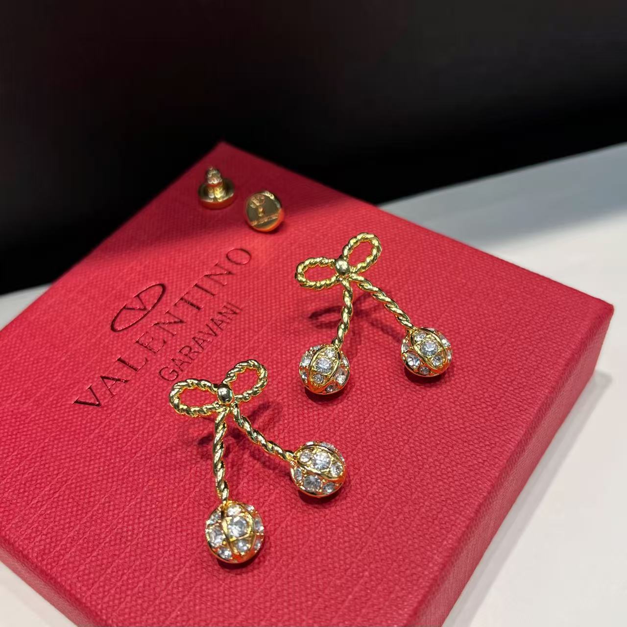 Diamond Bow Earrings