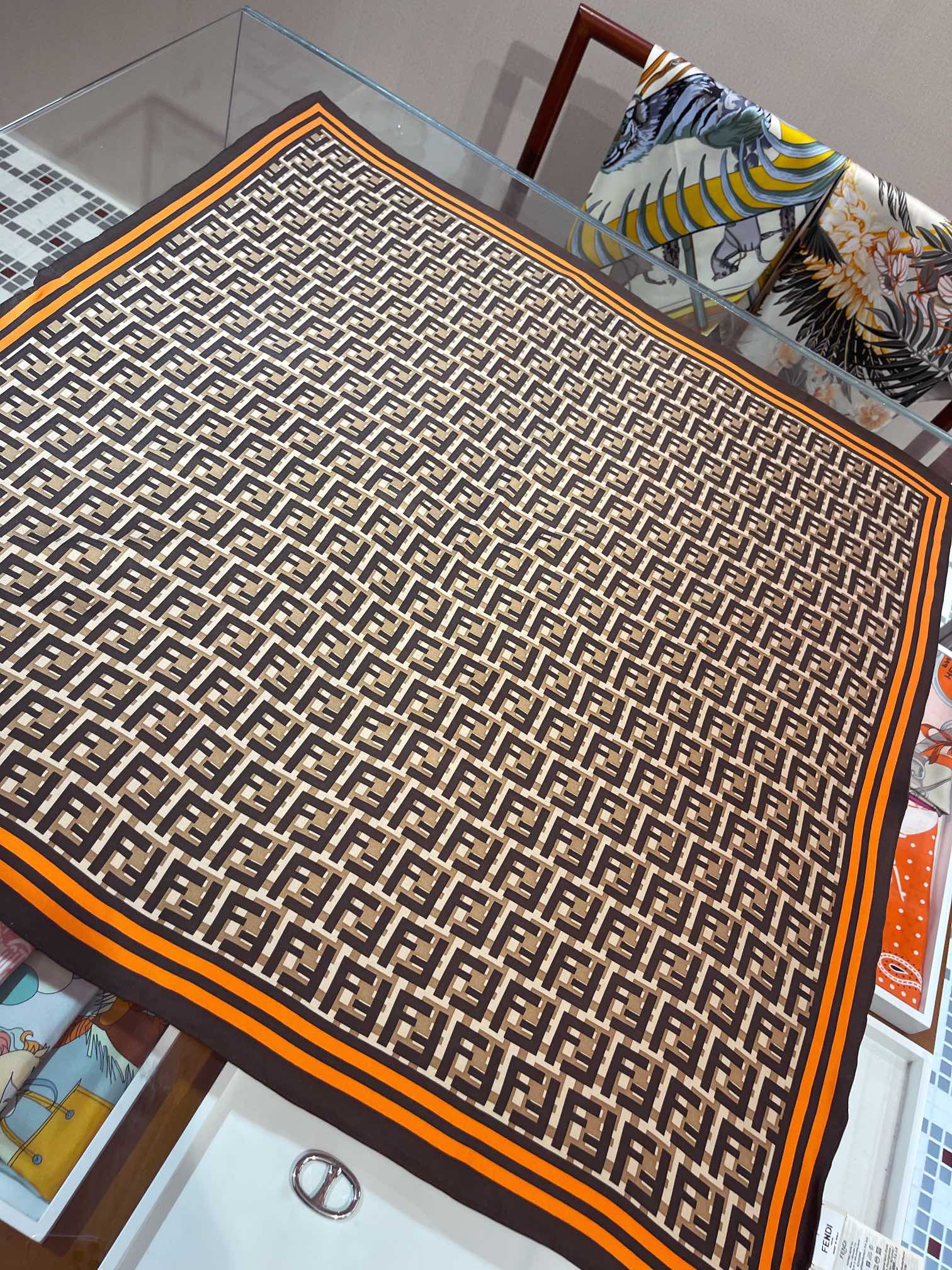 Letter Square Scarf