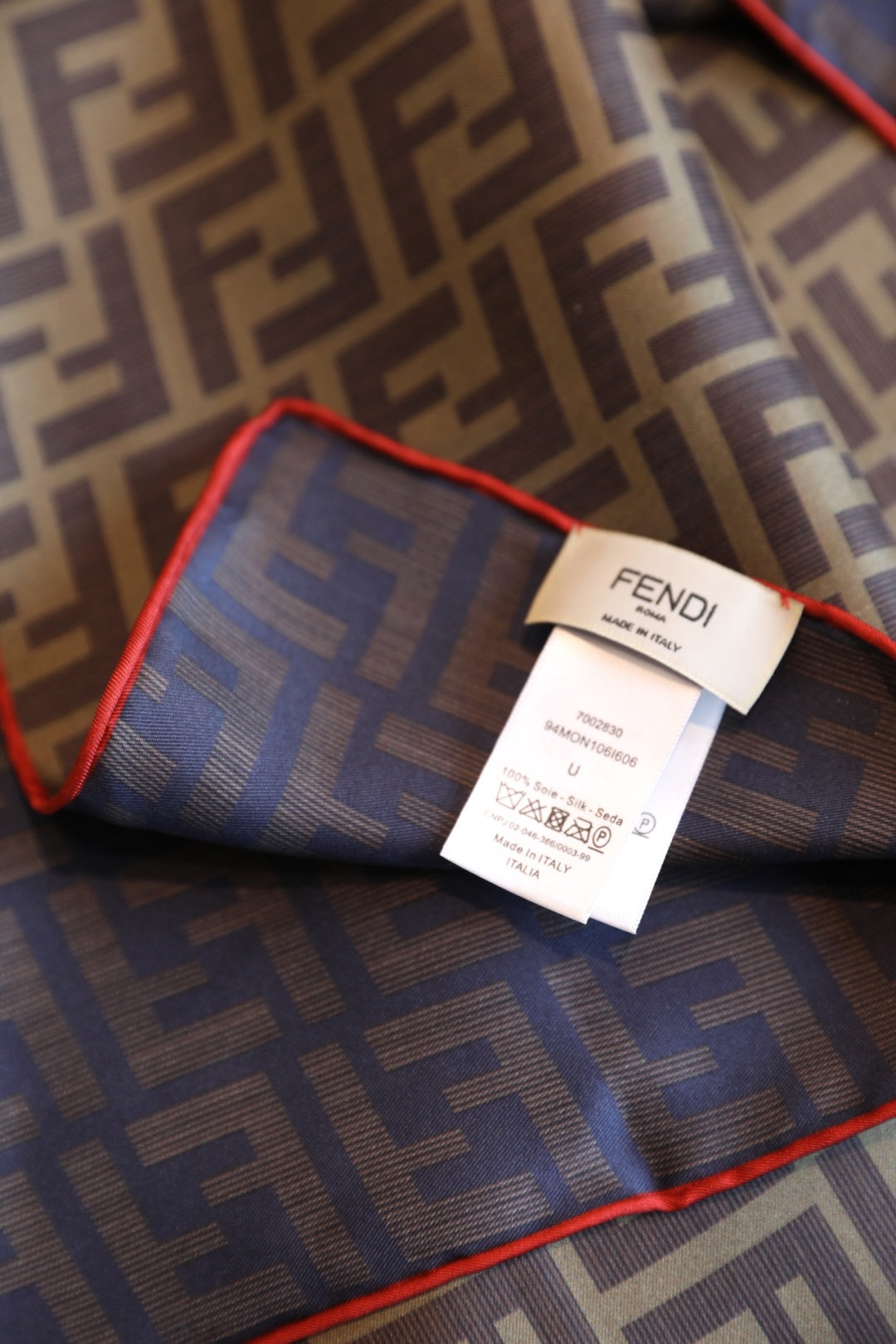 Vintage full print square silk scarf