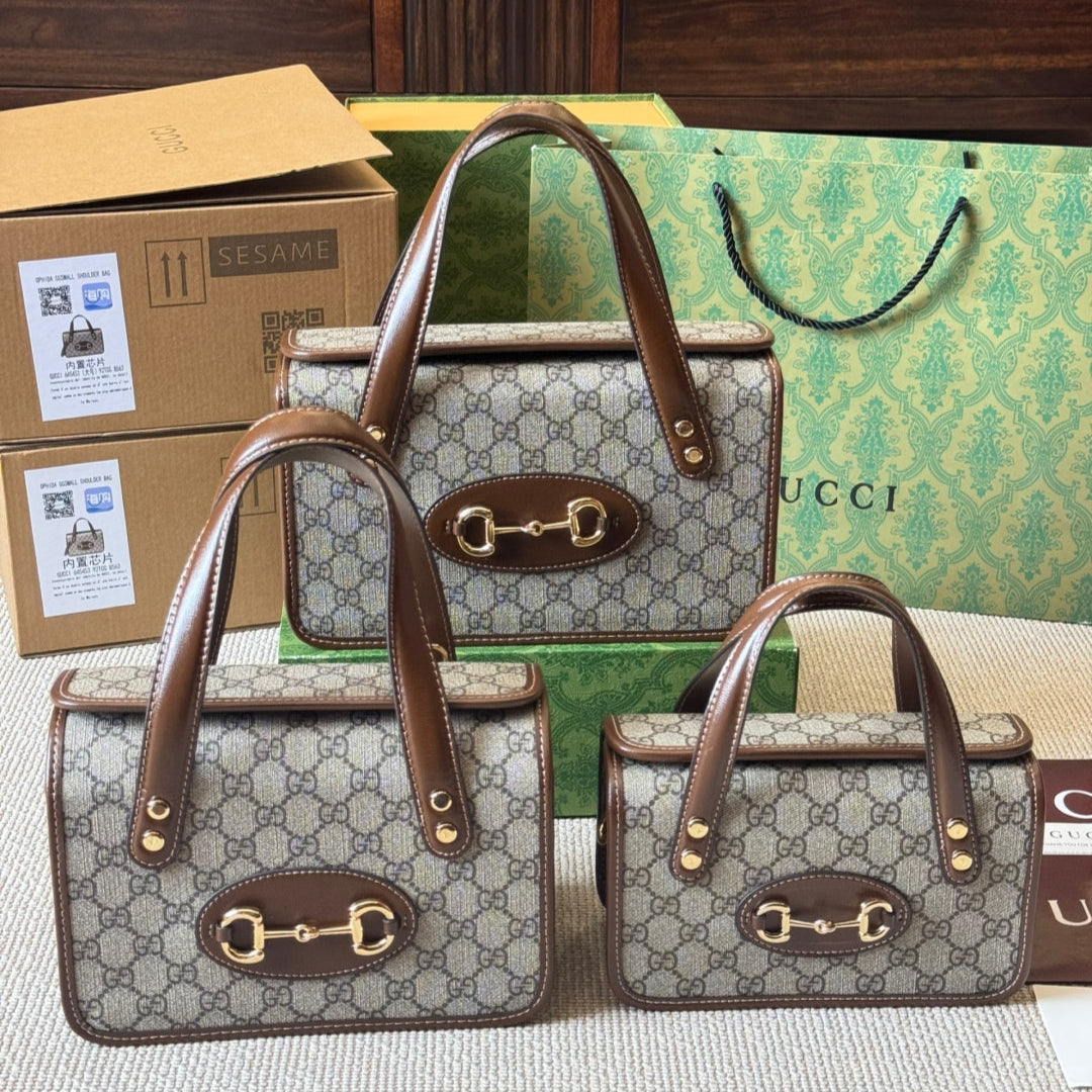 3 Sizes Vintage Buckle Box Bag