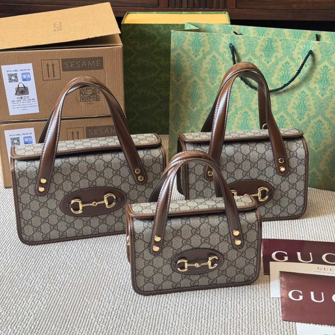 3 Sizes Vintage Buckle Box Bag