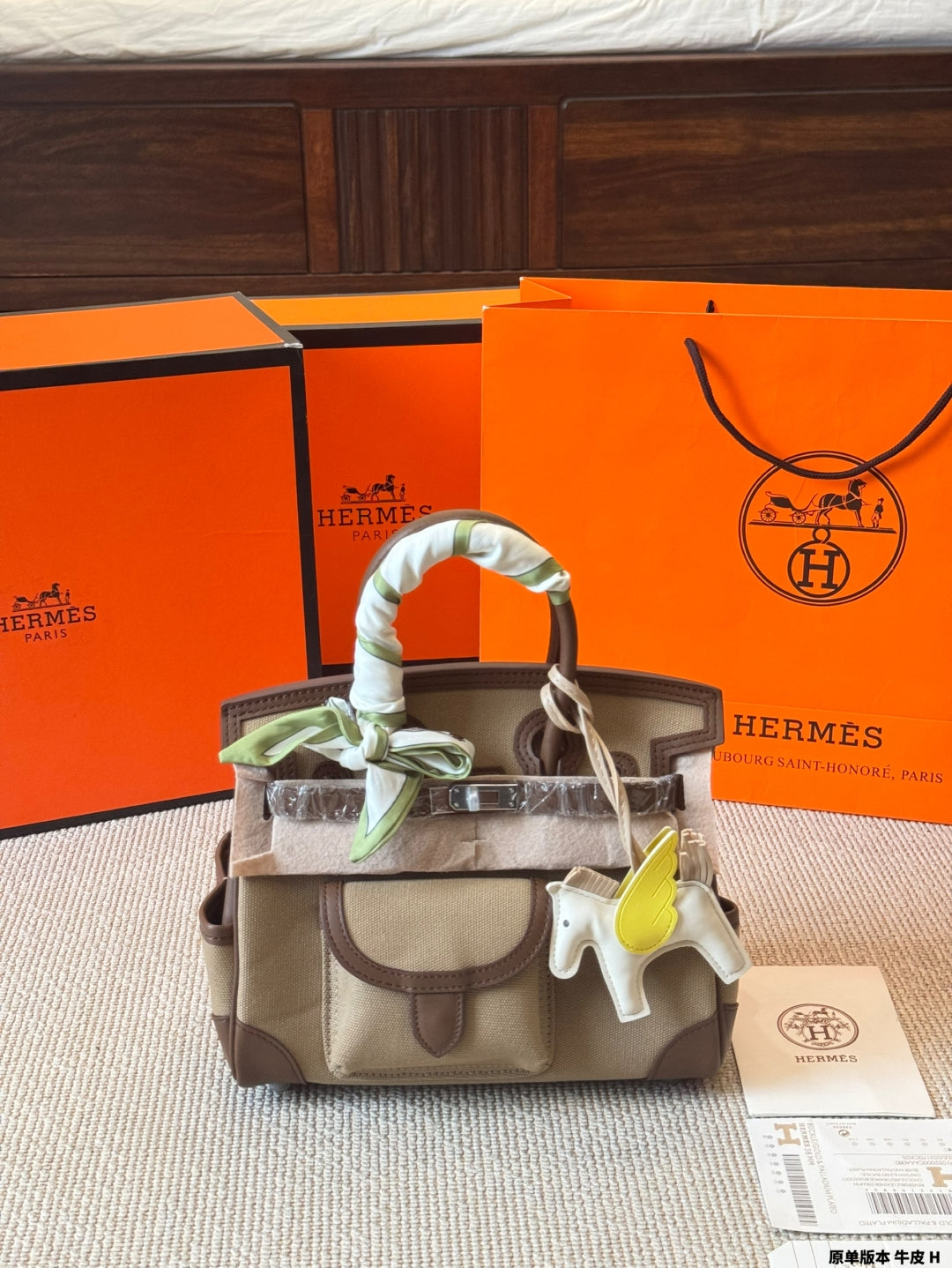 Canvas long shoulder strap handbag