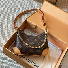Leather Embossed Mini Croissant Bag