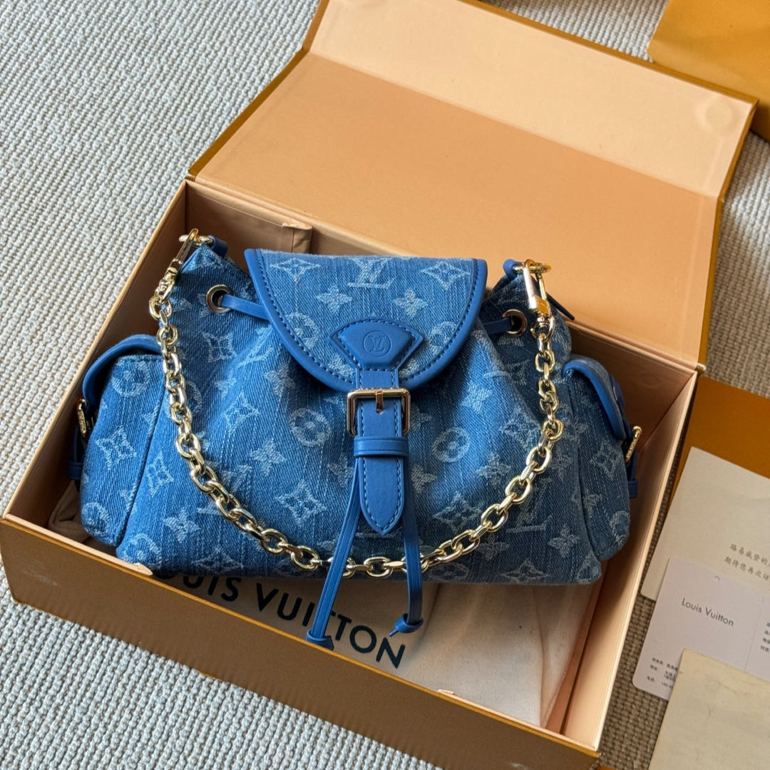 Denim Printed Handbag