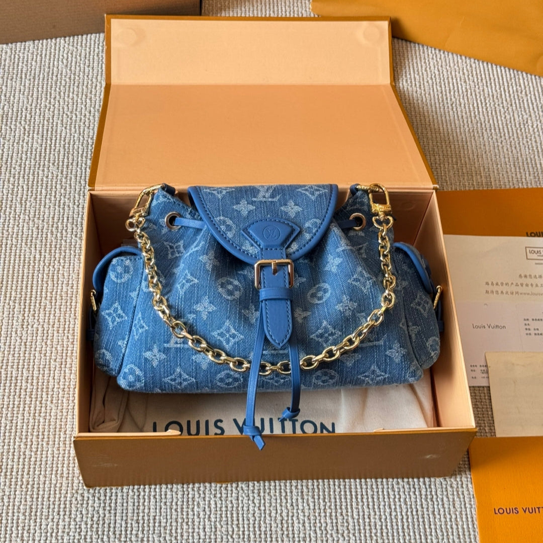 Denim Printed Handbag
