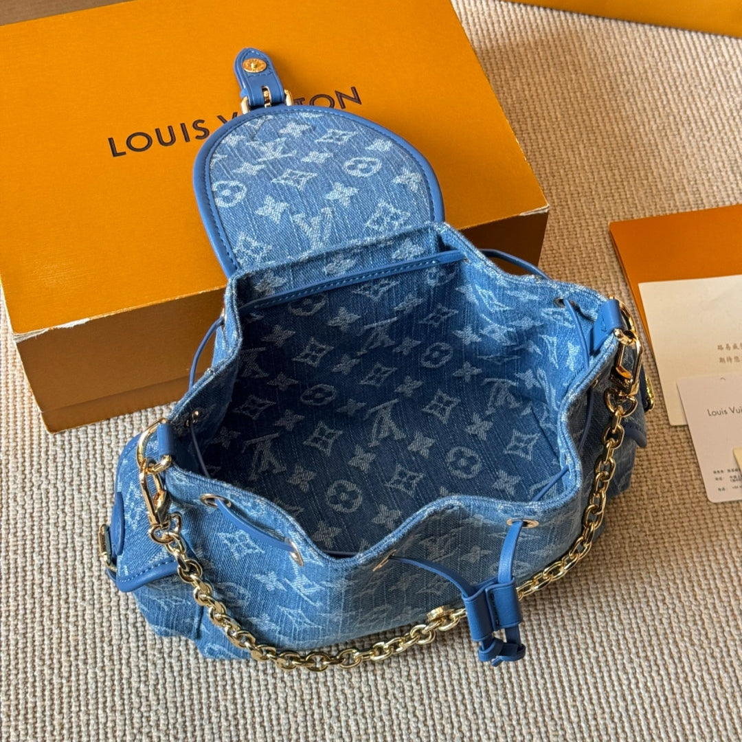 Denim Printed Handbag