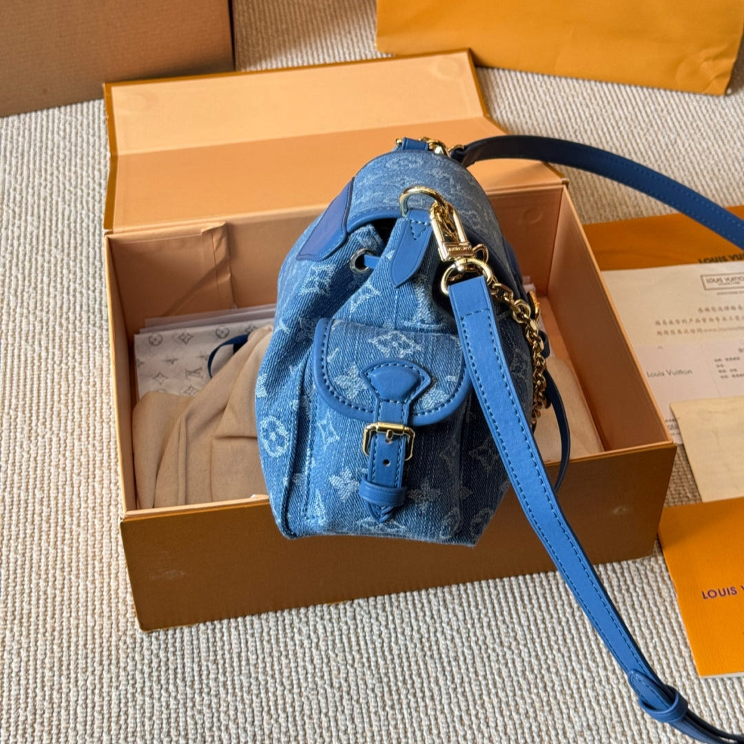 Denim Printed Handbag