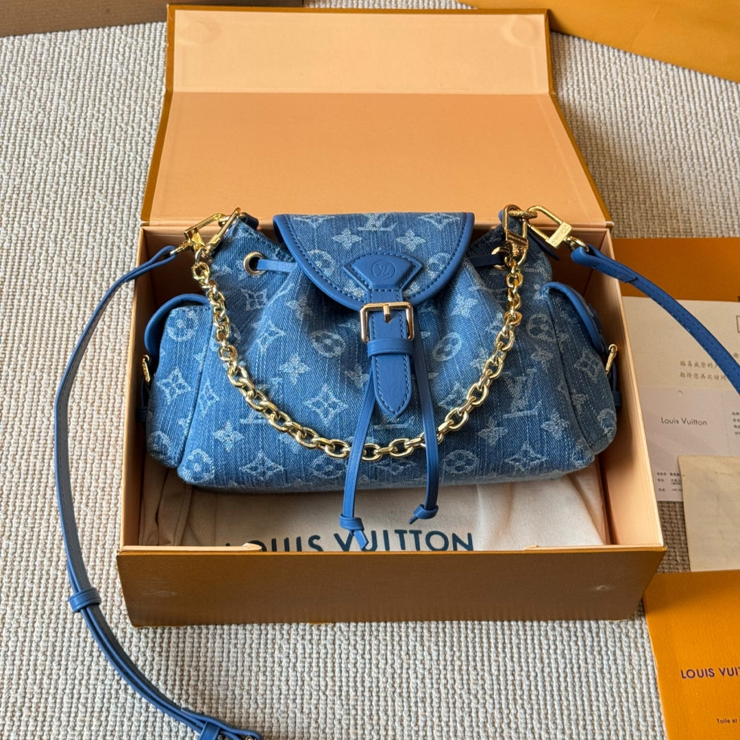 Denim Printed Handbag