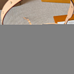 New brown embossed small shopping bag