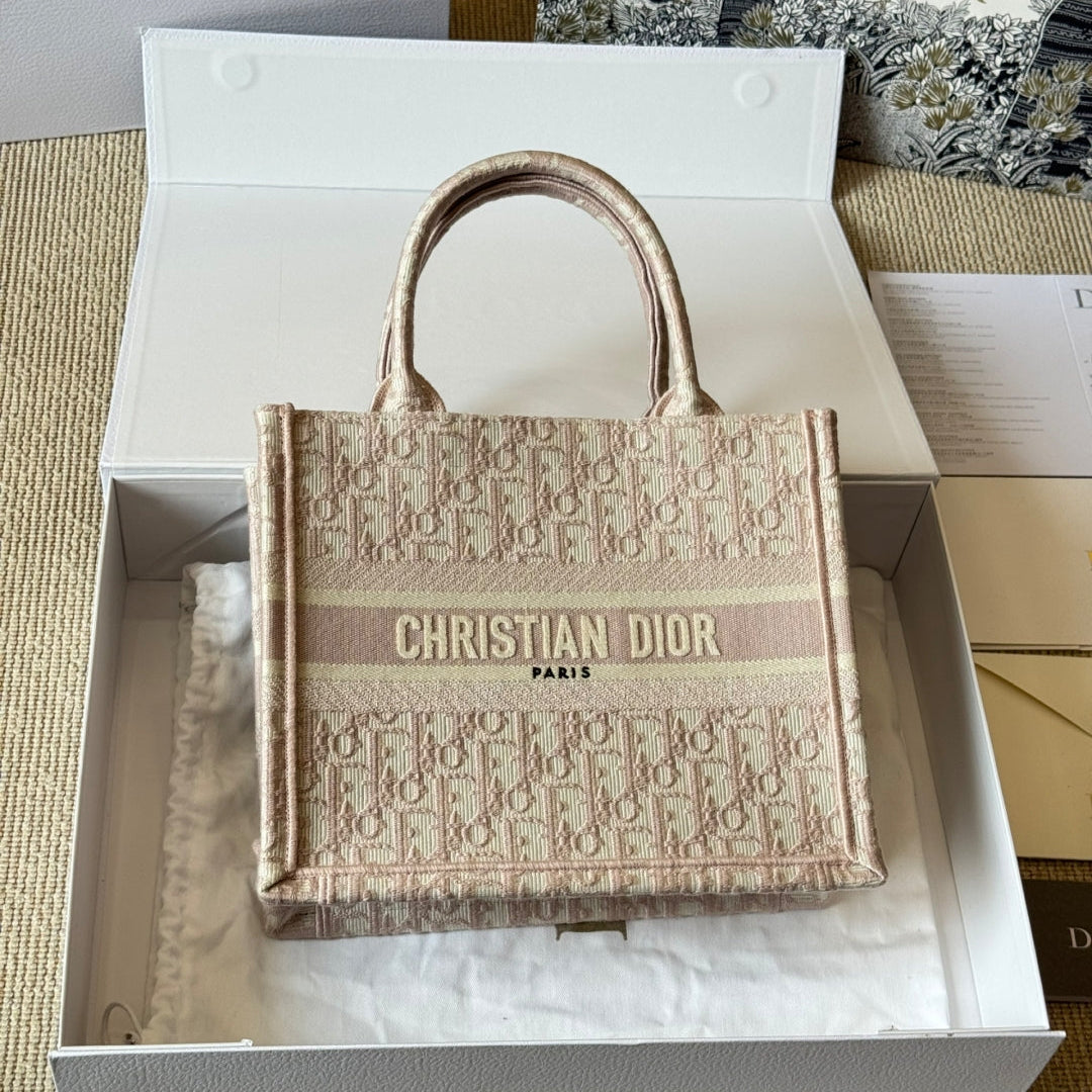 Pink Embroidered Tote