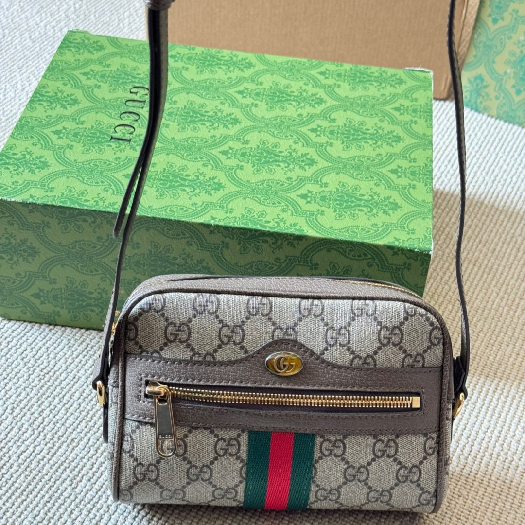 Vintage camera messenger bag