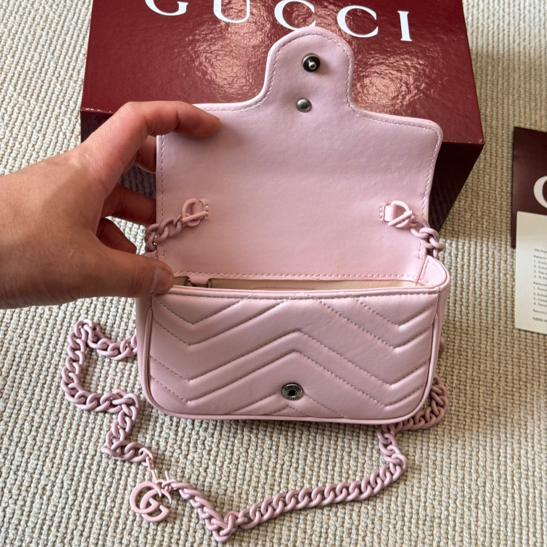 Mini leather macaron color waist bag