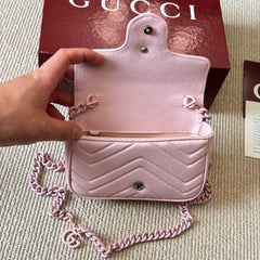 Mini leather macaron color waist bag