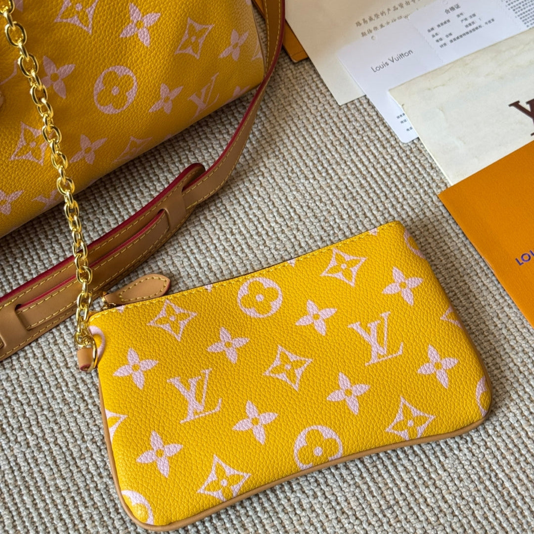 Colorful embossed pillow bag
