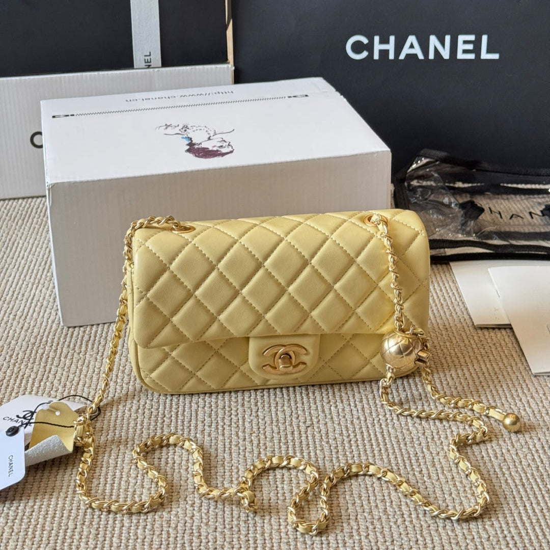 Elegant Ladies' Golden Ball Crossbody Bag
