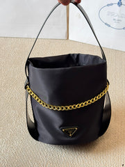 Nylon mini bucket bag